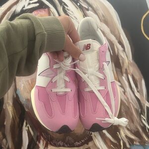 New Balance Pink and White Women's Sneakers